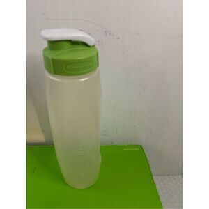 Rubbermaid green lid travel bottle 32 oz water flip top retired style